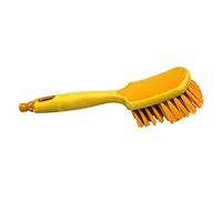 Maya 52154 - brosse MANCHE, bord caoutchouc, Passage eau/attelage, Fibre dure, 300 x 75 mm, Jaune