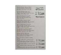 Maya Angelou Still I Rise Poster, Inspirational Literary Quote Wall Art Print, Empowering Poetry Poster for Home Office Decor(Unframed,08X12inch(20X30cm))