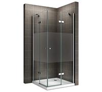 MAYA Cabine de douche H 190 cm verre semi-opaque 100 x 70 cm