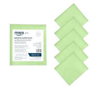 Maya Chiffon Ultra Plus. Spécial pour Le Verre et l'Acier Inoxydable. Absorption Maximale sans Laisser de Traces. Pouvoir Anti-calcaire et Anti-bactérien. Paquet de 5 unités (Vert)