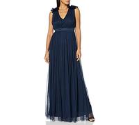 Maya Deluxe Maya Berry Embellished Halter Neck Maxi Dress Robe de Demoiselle d'honneur, bleu marine, 50