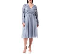 Maya Deluxe Maya Berry Embellished Halter Neck Maxi Dress Robe de Demoiselle d'honneur, Bleu poudré, 36