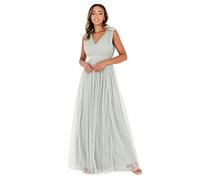 Maya Deluxe Maya Berry Embellished Halter Neck Maxi Dress Robe de Demoiselle d'honneur, Lys vert., 52