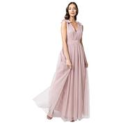 Maya Deluxe Maya Berry Embellished Halter Neck Maxi Dress Robe de Demoiselle d'honneur, Rose givré., 48