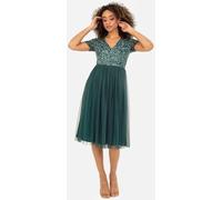 Maya Deluxe Maya De V Neck Midi Vert Brumeux 26 (6XL) Female