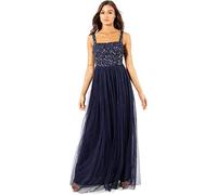 Maya Deluxe Maya Deluxe Ladies Womens Maxi Dress Wide Straps Sleevless Square Neckline Embellished for Wedding Guest Prom Robe de Demoiselle d'honneur Femme (Lot de 1)