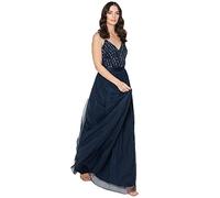 Maya Deluxe Maya Deluxe Robe de Soirée Femme Maxi, Robe de Soirée Longue sans Manches, Robe Demoiselle d'honneur Col V, Cérémonie Robe de Bal Femme (Lot de 1)