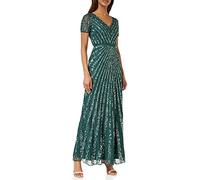 Maya Deluxe Pailletten Maxi Abendkleid Elegant für Hochzeit V-Ausschnitt A-linien-schnitt Brautjungfernkleid Robe de Demoiselle d'honneur, Emerald Green, 56 aux Femmes