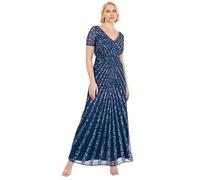 Maya Deluxe Pailletten Maxi Abendkleid Elegant Für Hochzeit V-Ausschnitt A-linien-schnitt Brautjungfernkleid Robe de Demoiselle d'honneur Femme