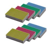 MAYA Evo XL Tampon à Récurer Professionnel pour Toutes Les Surfaces. Nettoie sans Rayer. Ne Laisse Pas de Résidus de Fibres. Lavable en Machine. Paquet de 8 - (Bleu, Rouge, Vert et Jaune)