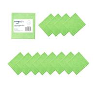 Maya Fast Chiffon 200G. Chiffon Multi-usages 100% Microfibre. Nettoyage Non Marquant de Toutes Les Surfaces. Paquet de 12 Unités (Vert)