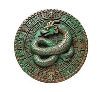 Maya Itzamna Dragon Creator Rune Plaque en métal