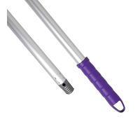 Maya Manche en aluminium anodisé 1,40 m. Léger, résistant et professionnel. Manche et filetage en polypropylène (violet)