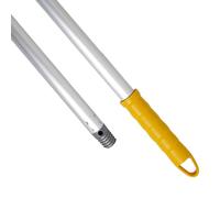 Maya Manche en aluminium anodisé 1,40 m. Léger, résistant et professionnel. Manche et filetage en polypropylène (couleur jaune)