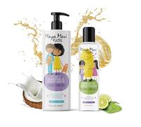 MAYA MARI L'ensemble Ultimate Curl pour enfants comprend un shampooing, un après-shampoing et un après-shampoing 2 en 1 sans le laisser derrière, parfum noix de coco