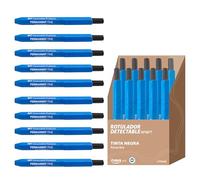 MAYA Marqueur Permanent Rétractable RPMFT. Pointe Fine, Antibactérienne et Détectable. Polypropylène Qualité Alimentaire. Conforme aux Réglementations HACCP, BRC et EU/FDA. Boîte de 10 U (Encre Noire)