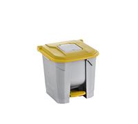 Maya Professional Tools 09104 Poubelle avec pédale et seau intérieur, 30 L, Jaune