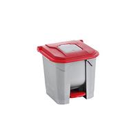 Maya Professional Tools 09104 Poubelle avec pédale et seau intérieur, 30 L, rouge