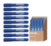 Maya Professional Tools Q0800-2/2 marqueur détectables par des métaux et rayons X, Lot de 10, corps Bleu, Bleu d'encre