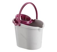 Maya Seau avec poignée et égouttoir | Collection Atomic | Élégant et Moderne | Forme Ovale | Dimensions : 37 x 28 x 32 cm | Couleur Bordeaux