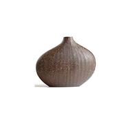 Maya Star Ikebana Vase en céramique de style japonais pour compositions florales Marron