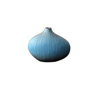 Maya Star Ikebana Vase japonais en céramique pour arrangement de fleurs Bleu