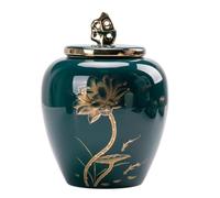 Maya Star Lot de Grandes boîtes à thé en céramique avec couvercles hermétiques Vert foncé