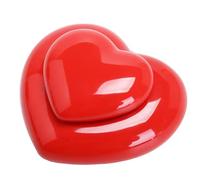 Maya Star Mini Urne funéraire en céramique en forme de cœur Rouge