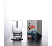 Maya Star Verre à whisky transparent de style japonais, souvent utilisé dans le scotch, le brandy, le whisky, le brandy, la bière, le cocktail, la bière, le verre tridimensionnel Mount Fuji Dottom A2