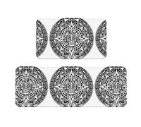 Mayan Calendar End of the World Lot de 2 tapis de cuisine antidérapants ergonomiques pour cuisine, bar, bureau
