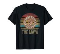 Mayan Calendrier Maya Itzamna Rétro Sunset T-Shirt