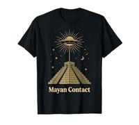 Mayan Contact Pyramide OVNI Ancient Alien Rétro T-Shirt