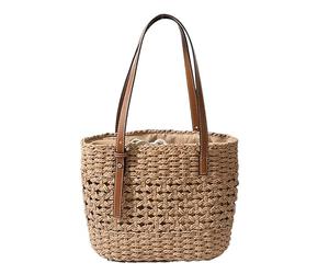 MAYANGYANG Sac Paille Sacs à main en rotin for femmes, fourre-tout de Shopping décontracté de grande capacité, en osier tissé, sac en paille de plage d'été, grand panier de voyage Sac En Paille