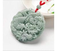 Mayanyan Véritable Naturel Une Marchandises Jade Dragon et Phoenix Carte Hommes et Femmes Pendentif Jade Dragon Dragon et Phoenix Collier Jade PE Ndant Cadeau