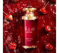 Mayar Cherry Intense 100ML Eau de parfum unisexe Notes de tête : fraise, bergamoteNotes de cœur : confiture de cerises, cacaoNotes de fond : vanille, patchouli, ambreLattafa Mayar Cherry Intense est u