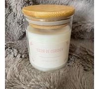 [MAYAUBS] Bougie parfumée naturelle cire soja | Cadeau Femme Maman Anniversaire coffret idée diffuseur parfum maison yankee désodorisant décoratif fête des mère mèche d'air blanche (Fleur de cerisier)