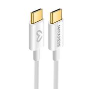 Mayaxess Câble de charge USB-C vers USB-C pour iPhone 17 Pro 1m Blanc