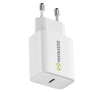 Mayaxess Chargeur Rapide USB-C pour Samsung Galaxy S25 Plus 20W Blanc
