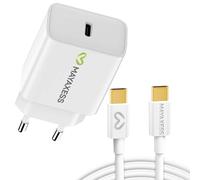 Mayaxess Chargeur Secteur 20W pour Samsung Galaxy S25 Ultra avec Câble USB-C 1m