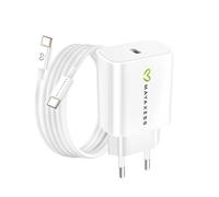 Chargeur Secteur pour Fairphone 4 20W + Câble USB-C 1m Mayaxess Blanc
