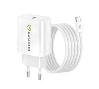 Mayaxess Chargeur Secteur pour Fairphone 6 20W + Câble USB-C 1m Blanc