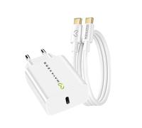 Mayaxess Chargeur Secteur pour Galaxy A55 20W + Câble USB-C 1m Blanc