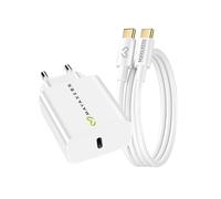 Mayaxess Chargeur Secteur pour Galaxy A56 20W + Câble USB-C 1m Blanc
