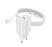 Chargeur Secteur pour Galaxy S20 Plus 20W + Câble USB-C 1m Mayaxess Blanc