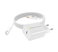 Mayaxess Chargeur Secteur pour Galaxy S21 20W + Câble USB-C 1m Blanc