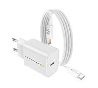 Mayaxess Chargeur Secteur pour Galaxy S21 Fe 20W + Câble USB-C 1m Blanc