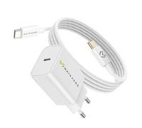 Mayaxess Chargeur Secteur pour Galaxy S22 20W + Câble USB-C 1m Blanc