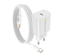 Chargeur Secteur pour Galaxy S22 Plus 20W + Câble USB-C 1m Mayaxess Blanc