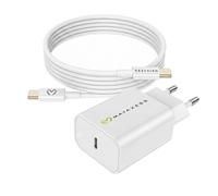 Mayaxess Chargeur Secteur pour Galaxy S24 20W + Câble USB-C 1m Blanc