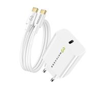 Mayaxess Chargeur Secteur pour Galaxy S26 Ultra 20W + Câble USB-C 1m Blanc